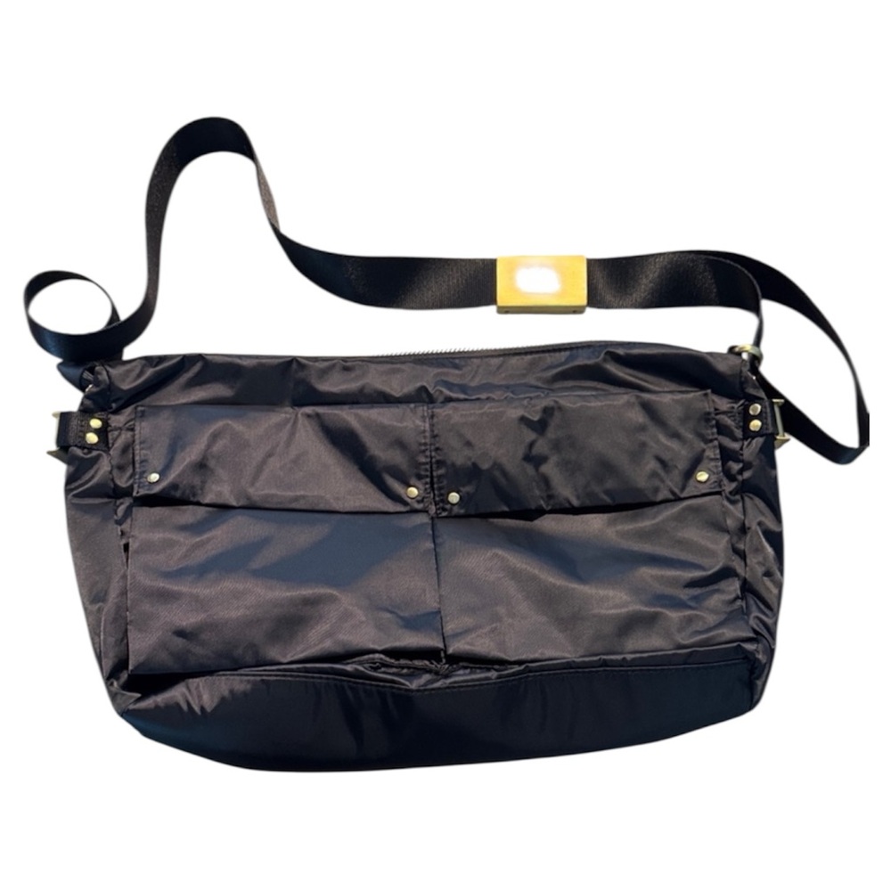 Sequoia Black Crossbody Bag with Gold Accents
